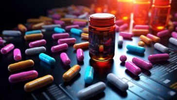 Drug Development AI Data Concept Art