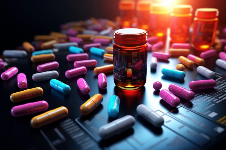 Drug Development AI Data Concept Art