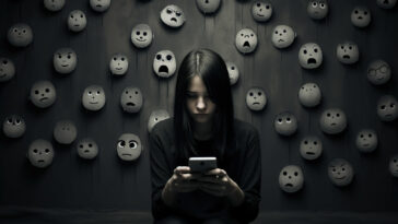 Teenager on Phone Depression