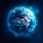 Frozen Earth Glowing