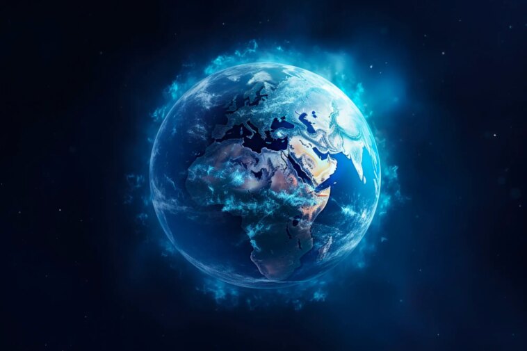 Frozen Earth Glowing