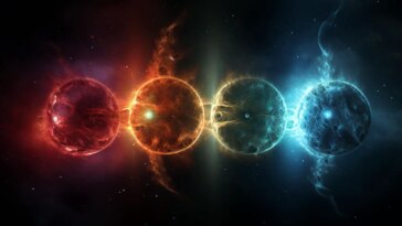 Particle Decay Physics Art Concept