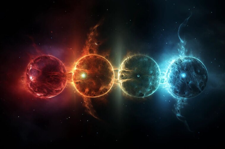 Particle Decay Physics Art Concept