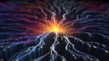Optical Neural Network Illustration Art