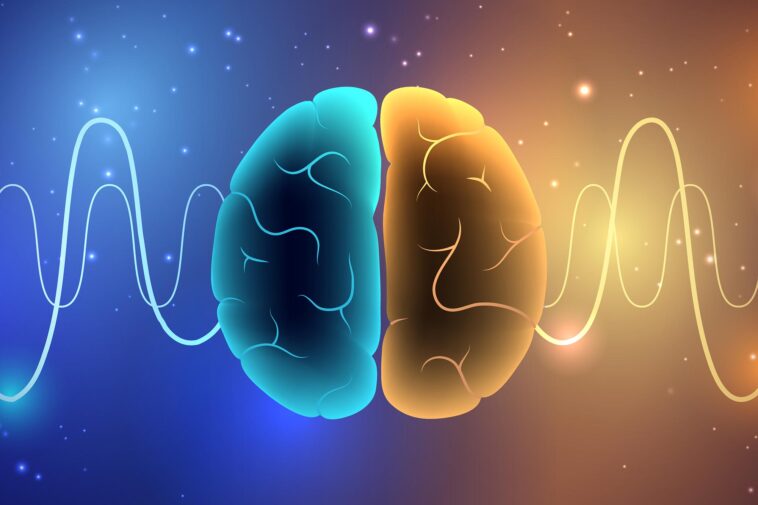 Simple Brain Waves Signals Illustration