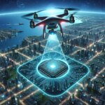 Drone Over City New Chip Art Concept