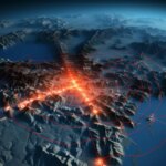 GPS Earthquake Art Concept