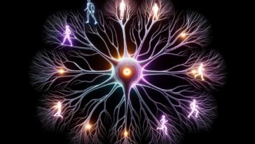 Single Neuron Parallel Outputs Coordinate Behavior