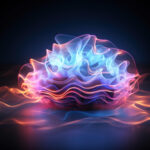 Glowing Brain Waves Abstract