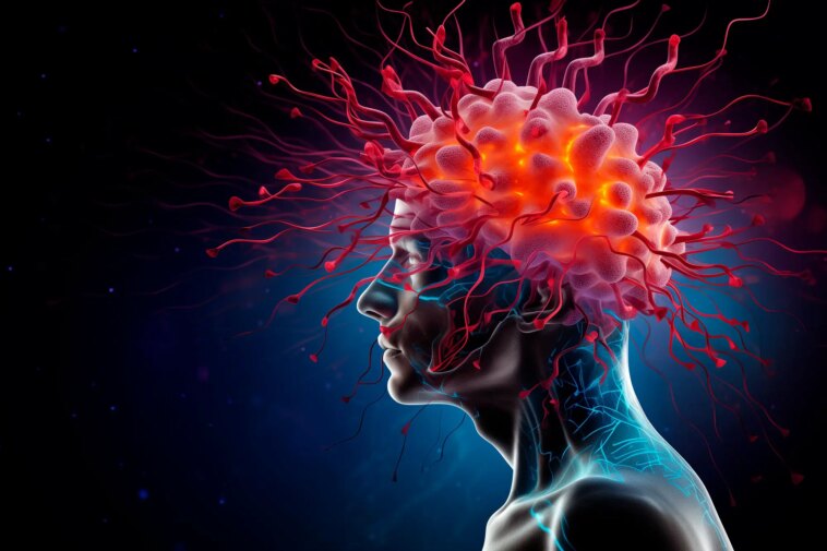 De la toux due au COVID aux problèmes cognitifs : démêler le lien avec la maladie d'Alzheimer Infection Neurodegeneration Art Concept