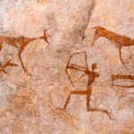 Cave Painting Hunters Art Concept