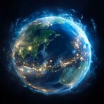 Glowing Earth Lights