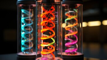 DNA Genetics Technology Device Art Concept