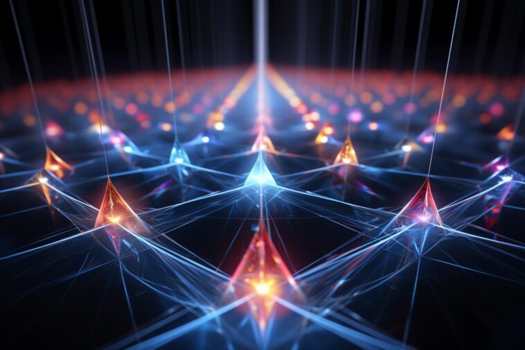 Abstract Quantum Networking Art Concept