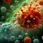 Double problème pour les tumeurs cancéreuses : la percée de l'immunothérapie à double action Cancer Immunotherapy Concept Art Illustration