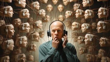 Man Listening Science Hearing Art Concept
