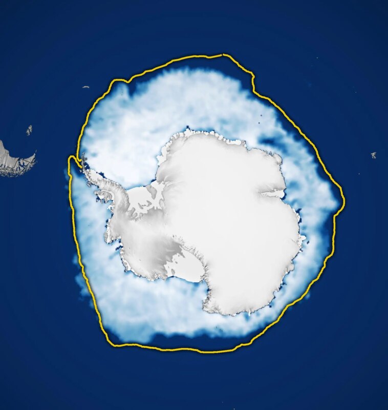 Jalons à couper le souffle : la glace de mer de l'Antarctique connaît une croissance faible et record Jalons à couper le souffle : la glace de mer de l'Antarctique connaît une croissance faible et record