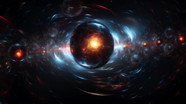 Dark Matter Photon Particle Physics Concept Illustration