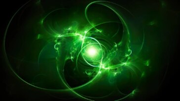 Longevity Green Glow Abstract