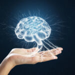 Hand Holding Digital Brain