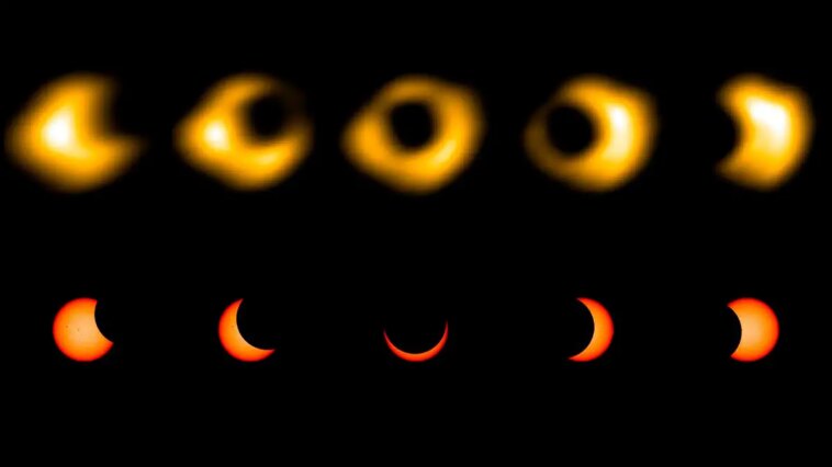 Pour la première fois, l'observatoire d'Owens Valley exploite les ondes radio pour éclairer le « cercle de feu » de l'éclipse solaire Solar Eclipse Radio Images