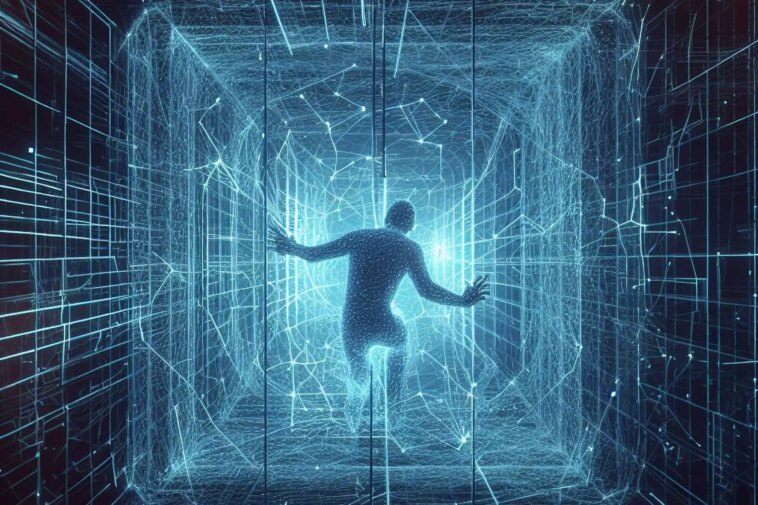 Person Inside Simulation Concept
