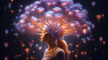 Psychedelic Depression Mental Health Boost Concept Art