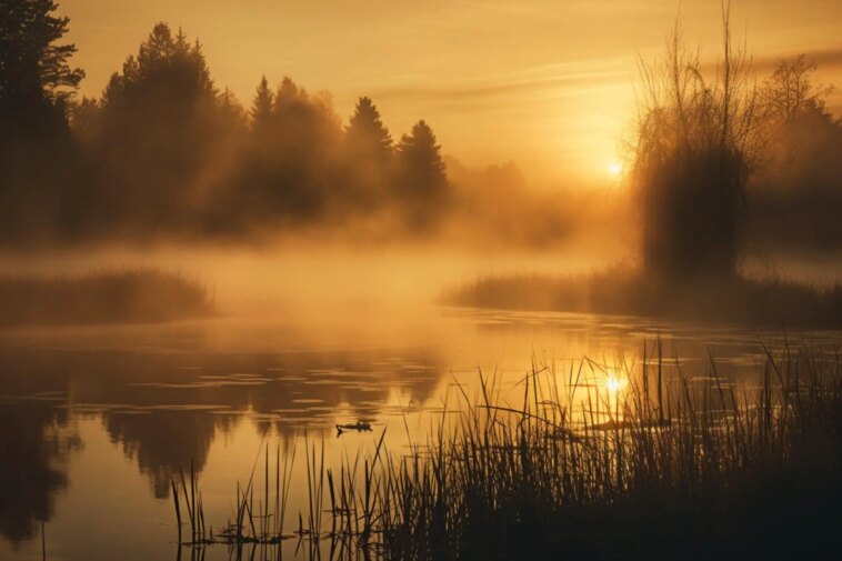Surprise en matière de méthane : les étangs libèrent plus de gaz à effet de serre qu’ils n’en stockent Foggy Pond Concept Art