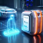 Advanced New Battery Technology Art Concept