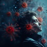 Un régime spécial pourrait-il atténuer le long COVID ? Virus Particles Tired Woman Long COVID