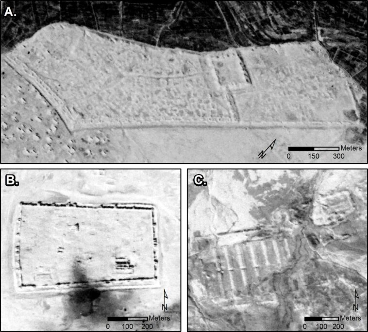 396 forts oubliés révélés – Des images satellites espions déclassifiées révèlent la frontière perdue de Rome CORONA Images Showing Major Sites