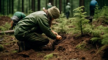 Replanting Forest Art Concept