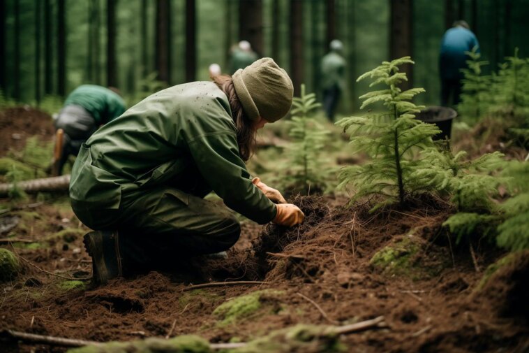 Replanting Forest Art Concept