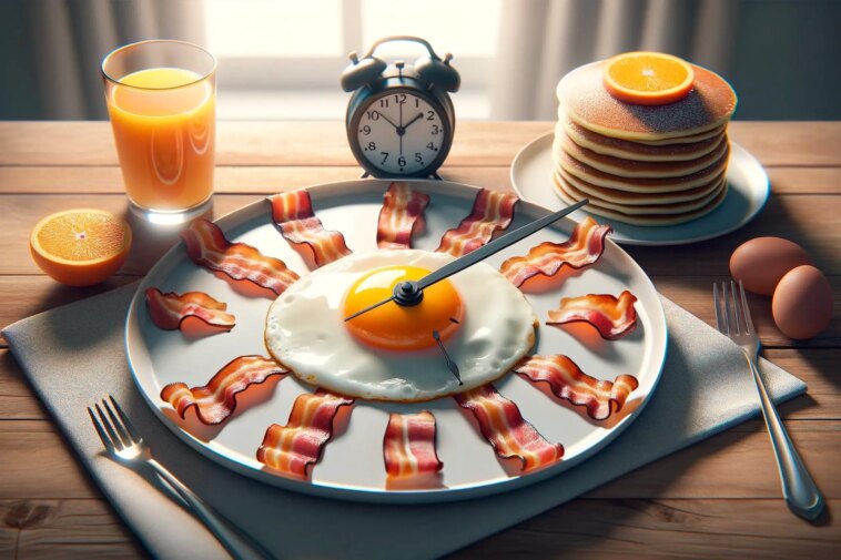 Battez l'horloge, battez le diabète : comment le moment du petit-déjeuner influence votre risque Breakfast Morning Art Concept