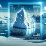 Cartographie des icebergs à la vitesse de l'éclair : l'IA est 10 000 fois plus rapide que les humains Analyzing Ice Bergs Art Concept