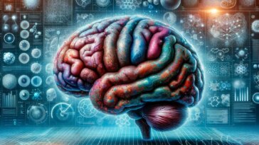 Brain Map Neuroscience Art Concept