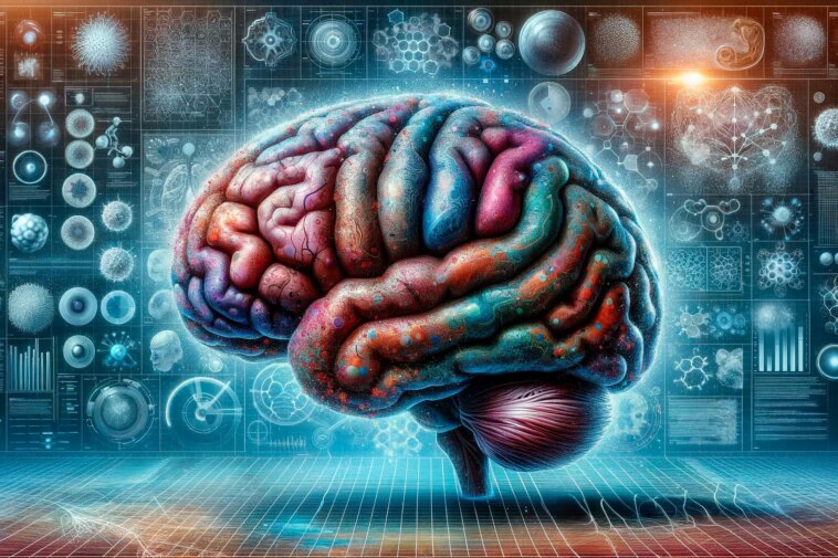 Brain Map Neuroscience Art Concept