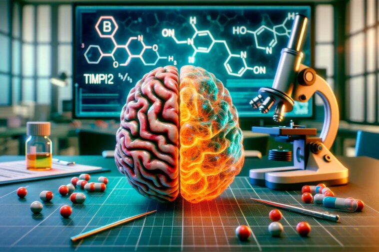 Cette protéine pourrait être la clé pour inverser l'horloge du vieillissement de votre cerveau Protein Brain Aging Art Concept