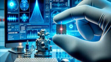 Laser on Chip Art Concept Illustration