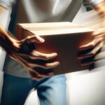 Person Shaking Cardboard Box