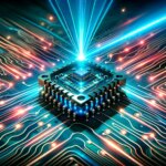 Laser on Chip Art Concept