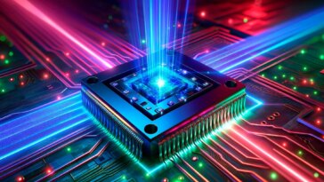 Superconductivity Chip Art Concept