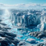 Melting Glacier Concept Art Illustration