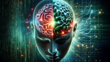 Brain Computational Model Art Concept