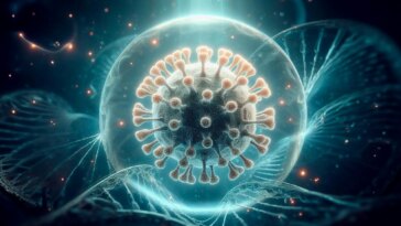 COVID Virus Shield Genetics Art