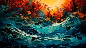 Abstract Evolution Early Life Art