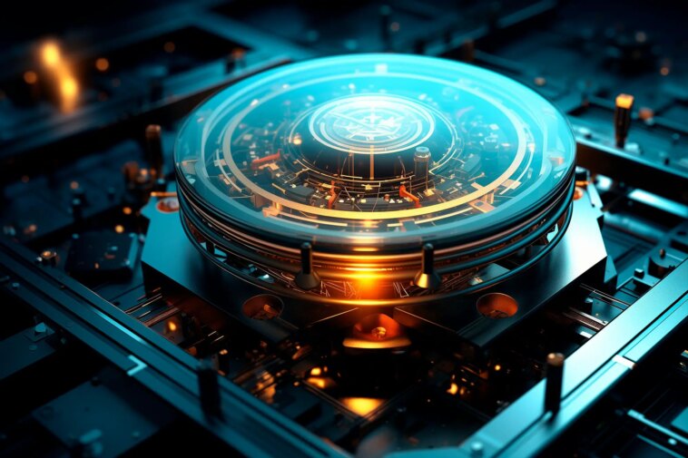 Quantum Electronics Device Art Illustration