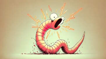 Electric Shock Worm Cartoon