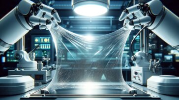 Robot Holding Plastic Sheet