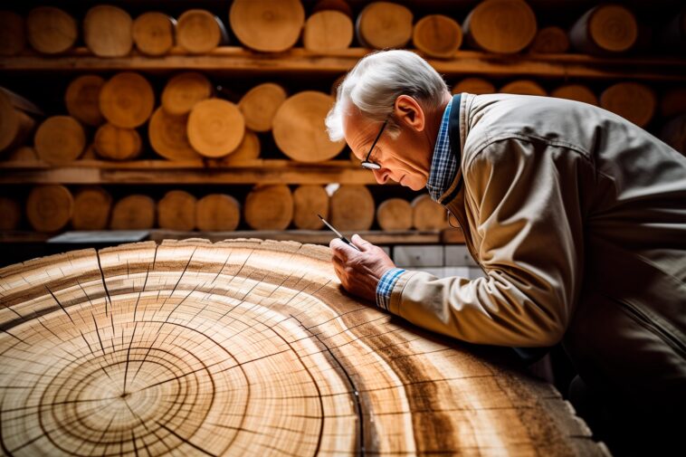 L'histoire cachée du climat de la Californie : une remarquable analyse des cernes des arbres sur 600 ans Analyzing Tree Rings Art Concept